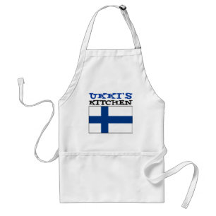 Avental A cozinha de Ukki com a bandeira de Finlandia