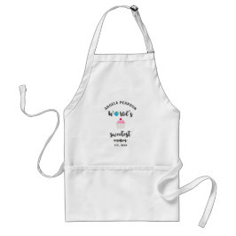 Avental A mais doce citação Mãe do mundo Cupcake rosa para