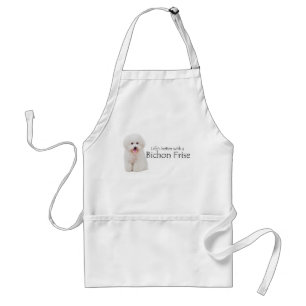 Avental A vida é melhor Bichon Apron
