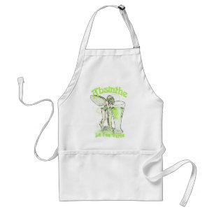 Avental Absinthe La Fee Verte Fairy Com Vidro