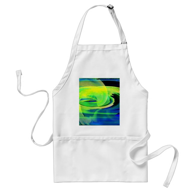 Avental Abstrato de Paisagem Neon Alienígena (Frente)