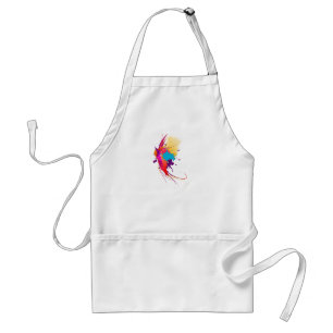 Avental Abstrato Exotic Butterfly Paint Splatters