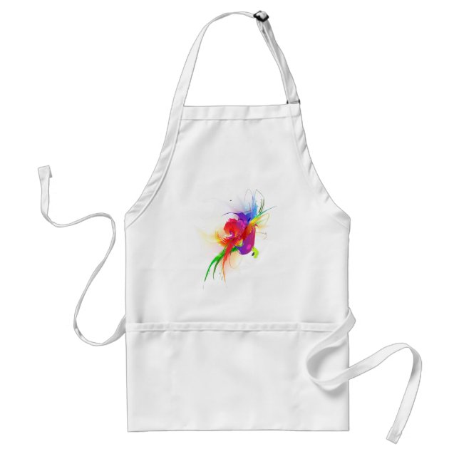Avental Abstrato Rainbow Lorikeet Paint Splatters (Frente)