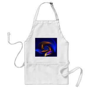 Avental Abstrato Vortex Forma Azul Laranja
