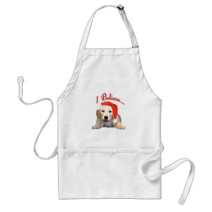 Avental Acredito no Ouro Retriever Puppy Apron