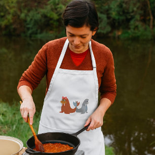 Avental Adoráveis homens e mulheres Walruses