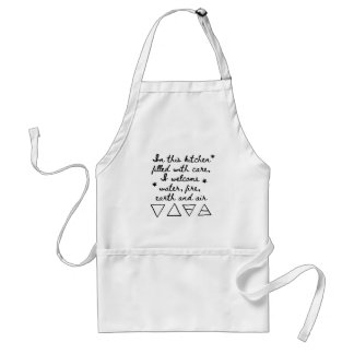 Avental Adulto de Encantação Pagã de Bruxa Branca Apron
