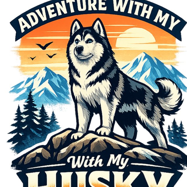 Avental Adventure With My Husky Dog Lover Apron (Criador carregado)