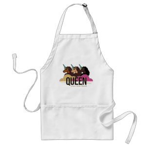 Avental Afro Unicorn Queen Trio Design