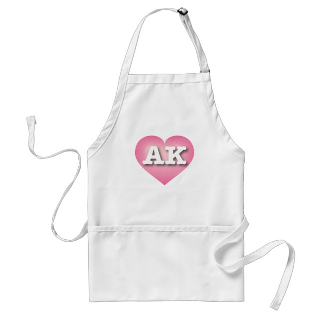 Avental Alaska Pink Fade Heart - Eu amo AK (Frente)