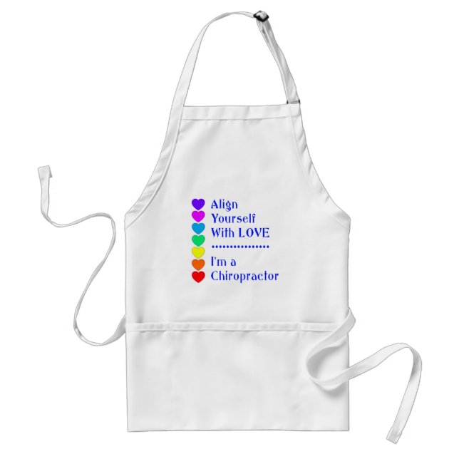 Avental Alinhe-se com amor - sou um Chiropracor! (Frente)
