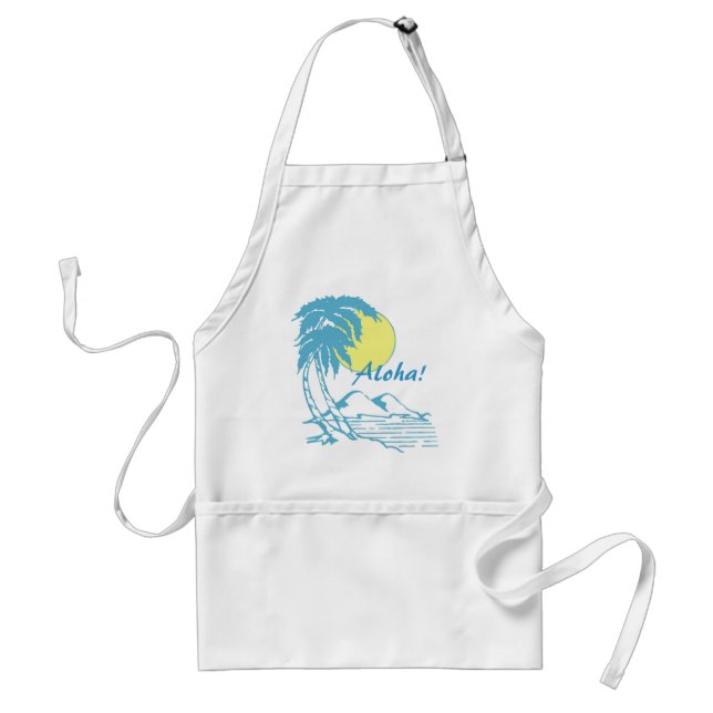 Avental Aloha design havaiano tropical (Frente)
