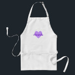 Avental Amanda em Roxo<br><div class="desc">Bonito design de nome de coração roxo para Amanda. Um presente bonito para as meninas.</div>