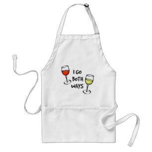 Avental Ambos os vidros de vinho das maneiras