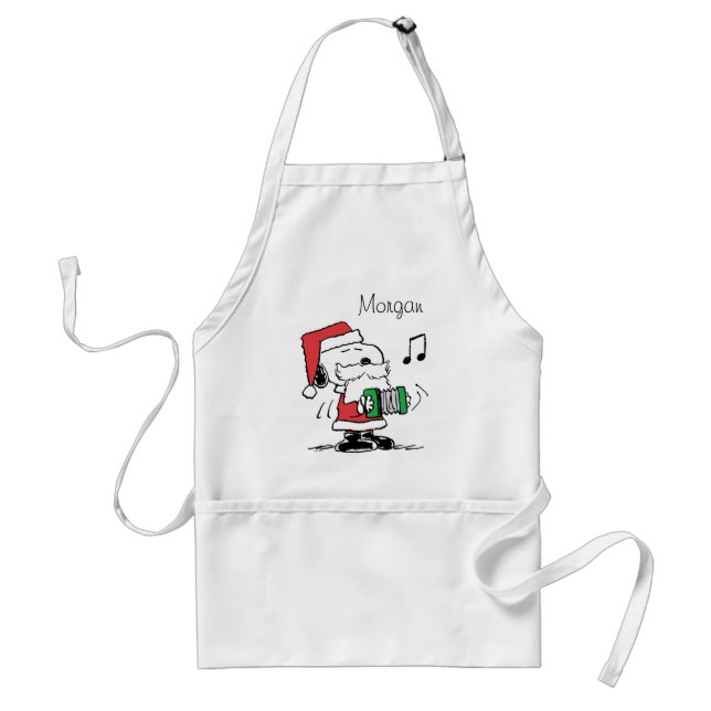 Avental Amendoins | Snoopy Santa Claus Accordian (Frente)