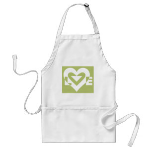 Avental Amor em Sage Green