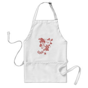 Avental Amor Floral Rosa