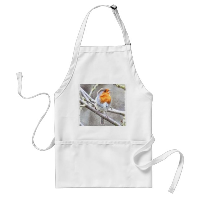 Avental Angelic Robin Watercolor (Frente)