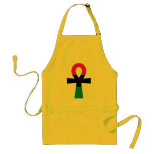 Avental Ankh vermelho, preto & verde