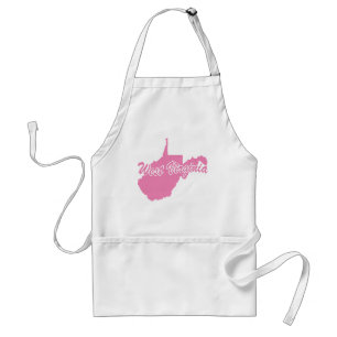 Avental Apron Adulto da Virgínia Ocidental, cor-de-rosa