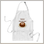 Avental Apron Adulto de Chocolate Bonito<br><div class="desc">Um avental bonito com CHOCOLATE LOVER e um enorme bolo de chocolate. Yum! Adicione seu nome para personalizar.</div>