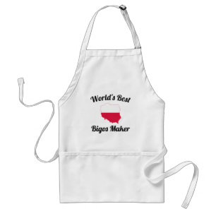 Avental Apron Adulto dos Melhores Bigos Maker do Mundo