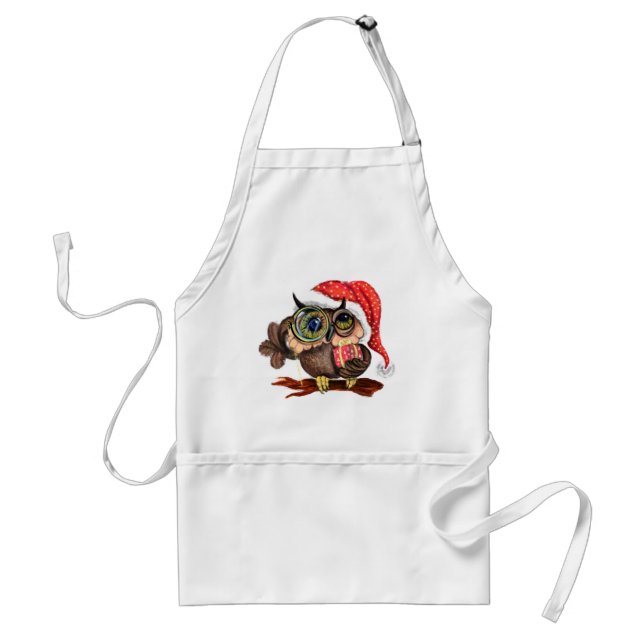 Avental Apron Baby Owl de Natal com presentes (Frente)
