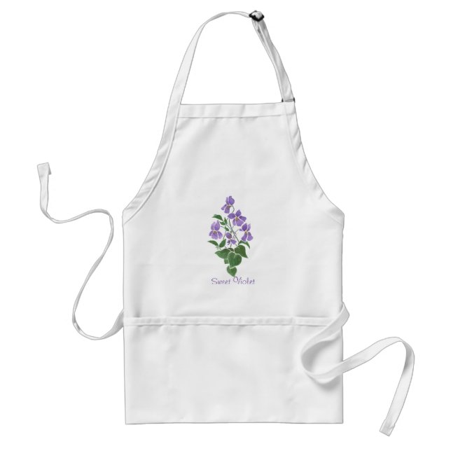 Avental Apron Bonito e Branco 'Sweet Violet' (Frente)