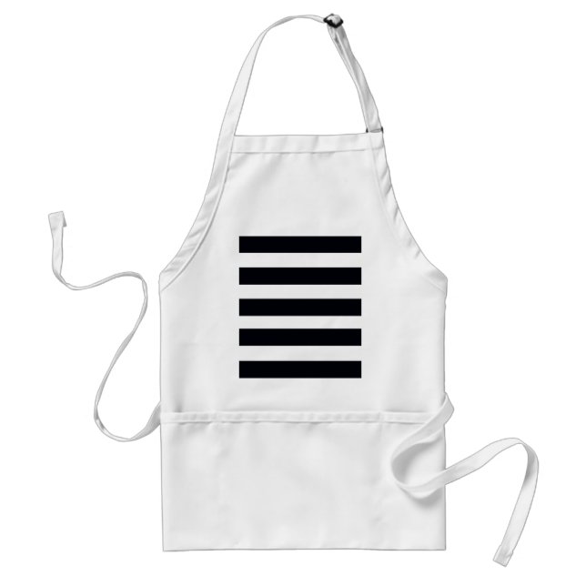 Avental Apron Branco e Preto-Chic Moderno (Frente)