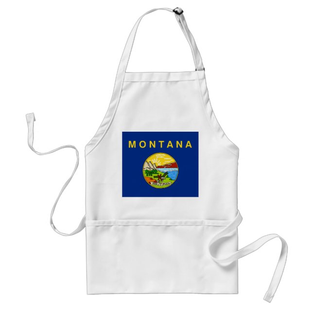 Avental Apron com Flag of Montana, EUA (Frente)