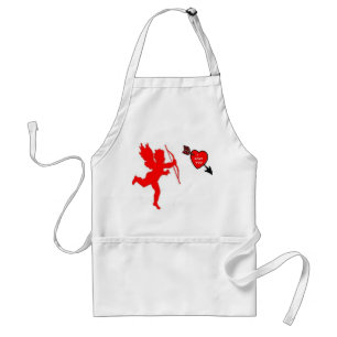 Avental Apron Cupid e Coração Vermelha