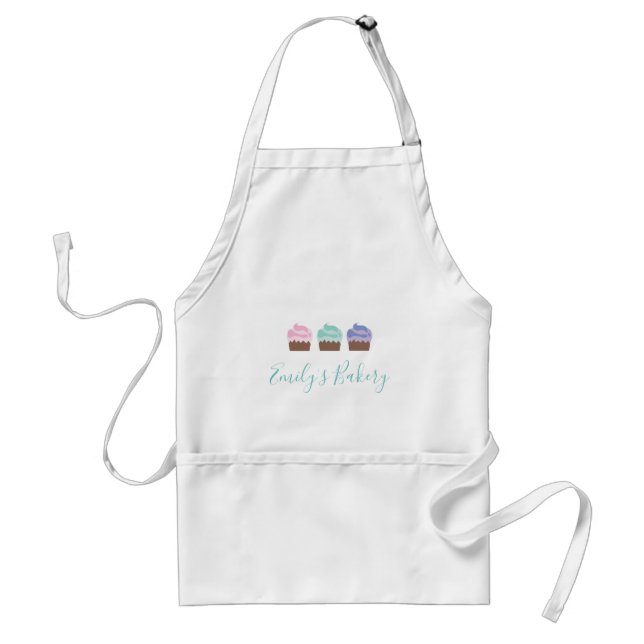 Avental Apron da padaria de Emily, Cupcake personalizado (Frente)