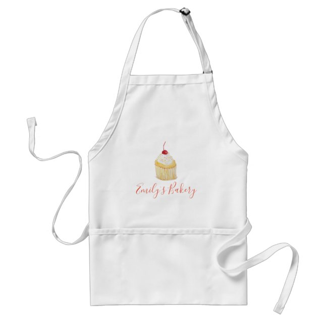 Avental Apron da padaria de Emily, Cupcake personalizado (Frente)