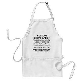 Avental Apron de 24" x 28" (w) personalizado de cozinheiro