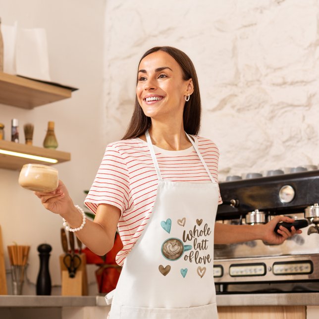 Avental Apron De Amor Inteiro (Give a whole latt of love with this cute apron! Perfect for Valentine's Day!)
