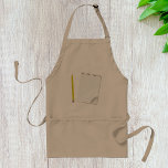 Avental Apron De Bloco De Notas E Lápis<br><div class="desc">Este design é um bloco de notas e um lápis. É um bloco de anotações alinhado com o canto da página superior dobrado. Não no bloco de notas há um lápis amarelo. Está tudo pronto para começar a escrevendo. Este bloco de notas e design de lápis parecem excelentes neste avental....</div>