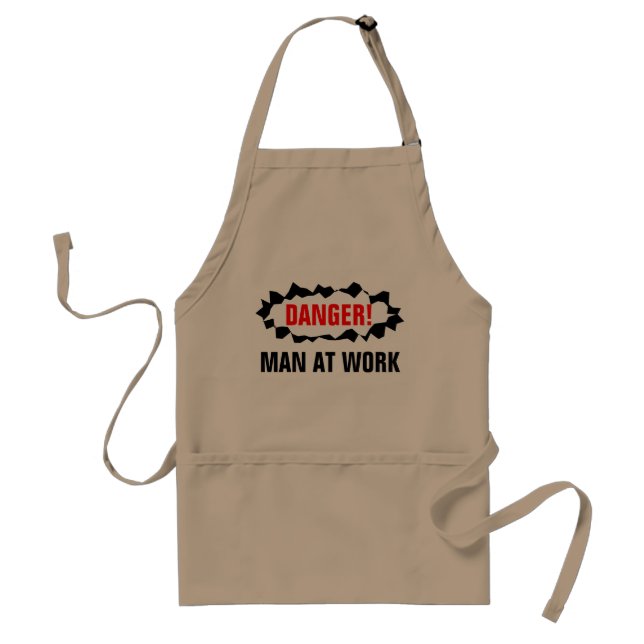 Avental Apron de CHURRASCO Humorístico para homens | Perig (Frente)