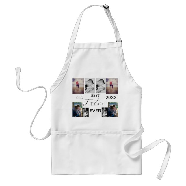 Avental Apron de Colagem de Fotos do Melhor Pai (Frente)