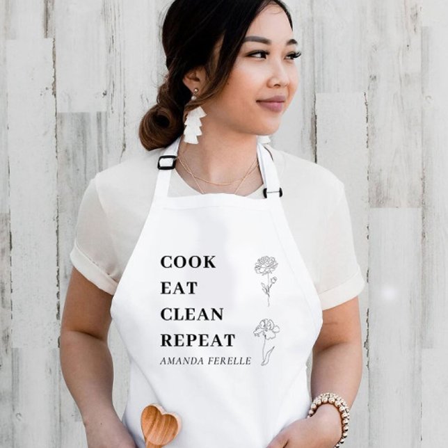 Avental Apron de cozinha personalizada elegante (Criador carregado)