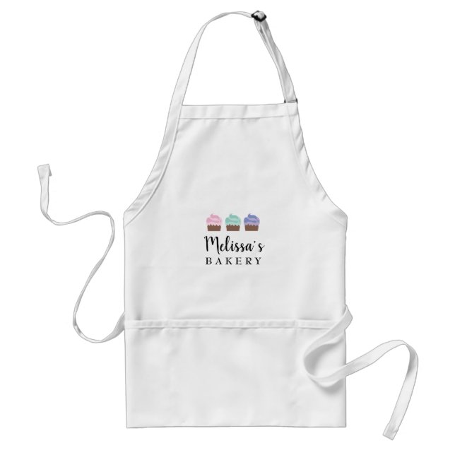 Avental Apron de Cupcake de padaria personalizada (Frente)