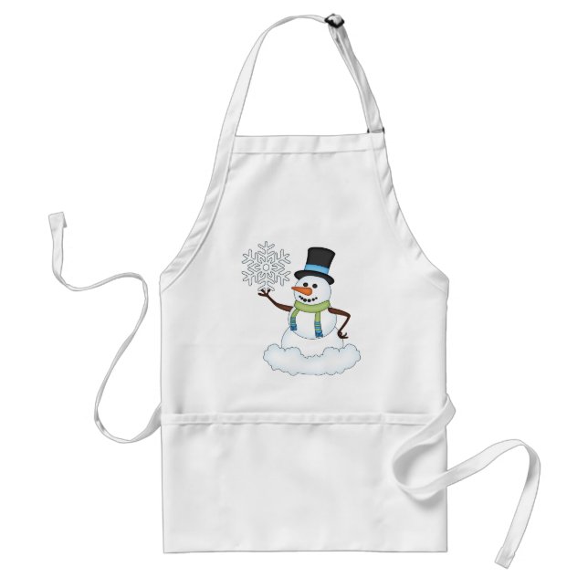 Avental apron de desenho animado do Natal Snowman Holiday (Frente)
