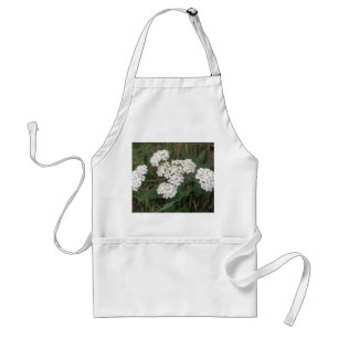 Avental Apron de flores brancas