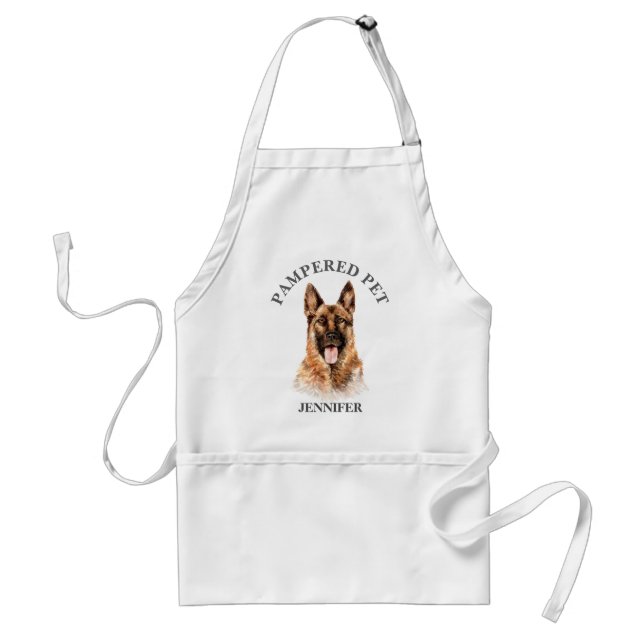 Avental Apron de German shepherd Pet Groomer Personalizado (Frente)