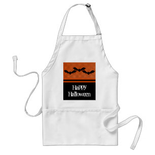Avental Apron de Halloween de Bats assustador, Orange