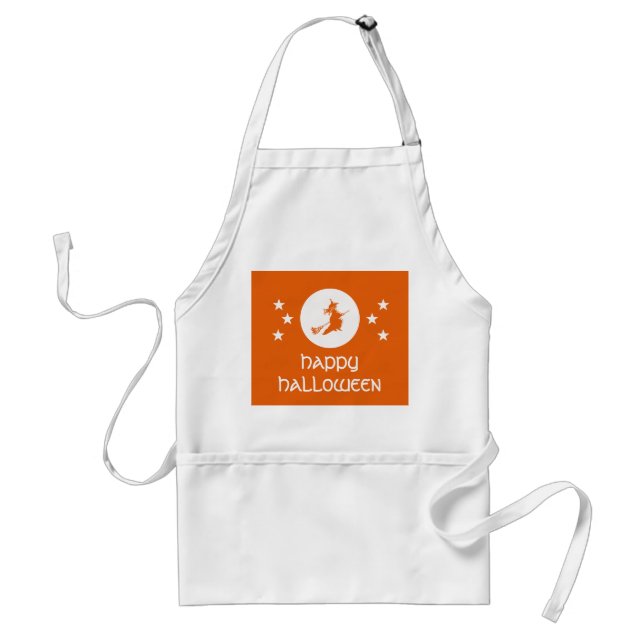 Avental Apron de Halloween, Laranja (Frente)