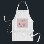 Avental Apron de Impulsos Atômicos Icônicos Rosa<br><div class="desc">Este padrão de Apron Icônico Atômico Cor-de-Rosa apresenta rajadas atômicas icônicas. Isso mesmo! A antiga escola, o fundo colorido de primeira-dama cor-de-rosa com manchas de ouro é o pano de fundo perfeito para a vibrante turquesa, o aipo de salga e os círculos verdes cor de pera da cozinha. As manchas...</div>