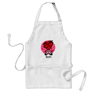 AVENTAL APRON DIA DE OS NAMORADOS CORAÇÃO BRANCO DE CORA