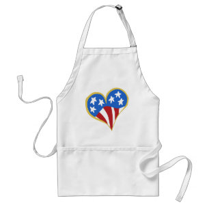 Avental Apron do cozinheiro britânico Flag Heart Chef