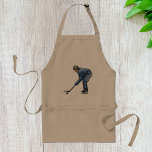 Avental Apron do Tempo de Hóquei no Gelo<br><div class="desc">Hóquei no gelo é um esporte excelente para assistir ou jogar. Esta design mostra Hóquei no Gelo com um jogador de Hóquei no Gelo em ação. Ele está na pista com o pinto no bastão. Este design de hóquei no gelo parece excelente neste avental. Perfeito para si mesmo ou como...</div>