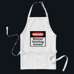 Avental Apron Engraçado: Atenção - Mulher com Knives!<br><div class="desc">Este avental engraçado diz: Mulher Wielding Knives! Você gosta de cozinhar? Você conhece alguém que gosta de passar tempo na cozinha? Se sim, este avental bonito é o presente perfeito. O cozinhar pode ser relaxante e divertido, mas também envolve um pouco de perigo, especialmente quando estão envolvidas facas! Alguns de...</div>